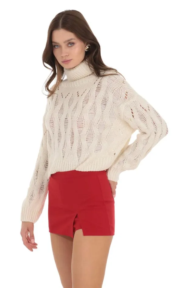 Side Slit Mini Skort Red Women LUCY IN THE SKY Shorts Side Slit Mini Skort Red Women LUCY IN THE SKY Shorts