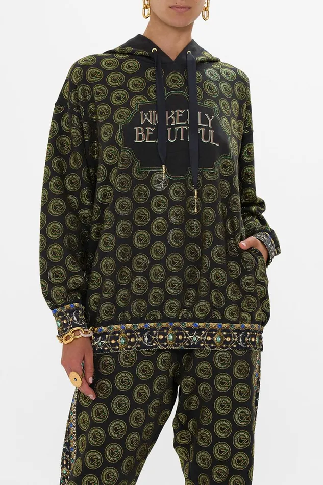 SILK BAND OVERSIZED HOODIE WITH POCKETS DEFY GRAVITY Defy Gravity Womens Camilla Knitwear