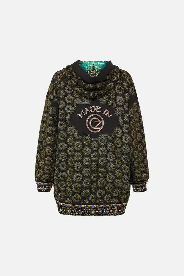 SILK BAND OVERSIZED HOODIE WITH POCKETS DEFY GRAVITY Defy Gravity Womens Camilla Knitwear