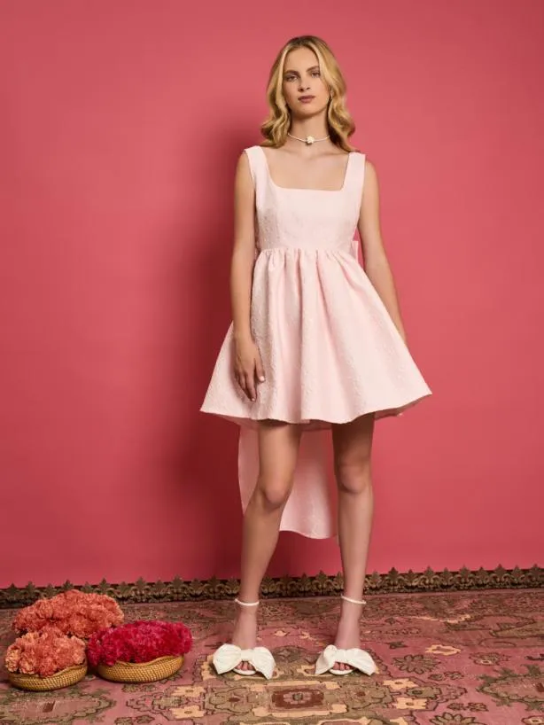 Sister Jane Dresses Womenswear DREAM Amara Jacquard Bow Dress Rose Water