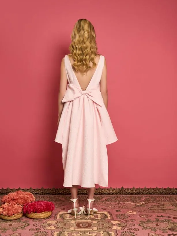 Sister Jane Dresses Womenswear DREAM Amara Jacquard Bow Dress Rose Water