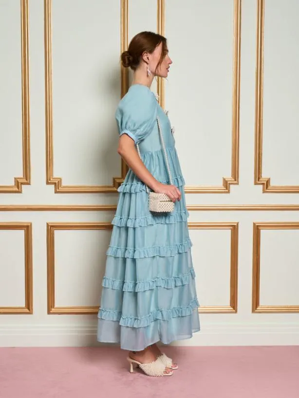 Sister Jane Dresses Womenswear DREAM Pistachio Bow Midi Dress Celadon Green