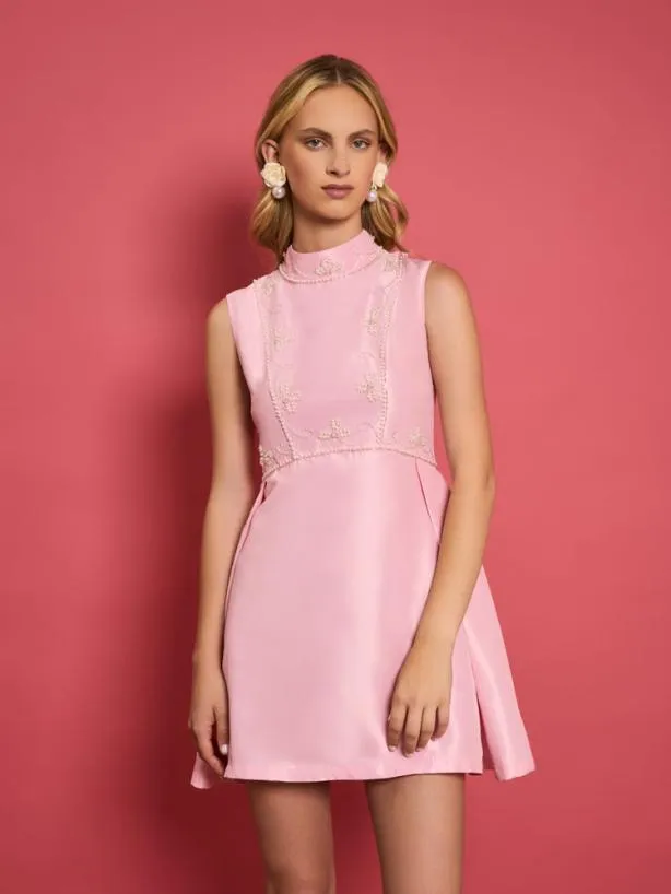 Sister Jane Dresses Womenswear DREAM Quail Bead Embellished Dress Baby Pink