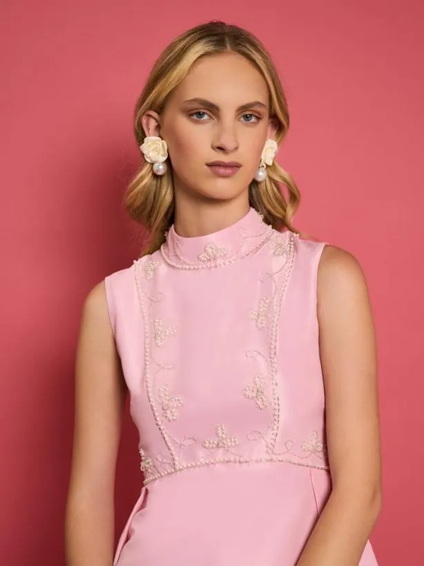 Sister Jane Dresses Womenswear DREAM Quail Bead Embellished Dress Baby Pink