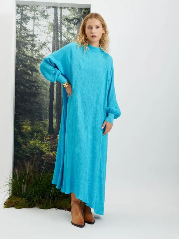 Sister Jane Dresses Womenswear Ghospell Xena Midi Dress Bright Blue
