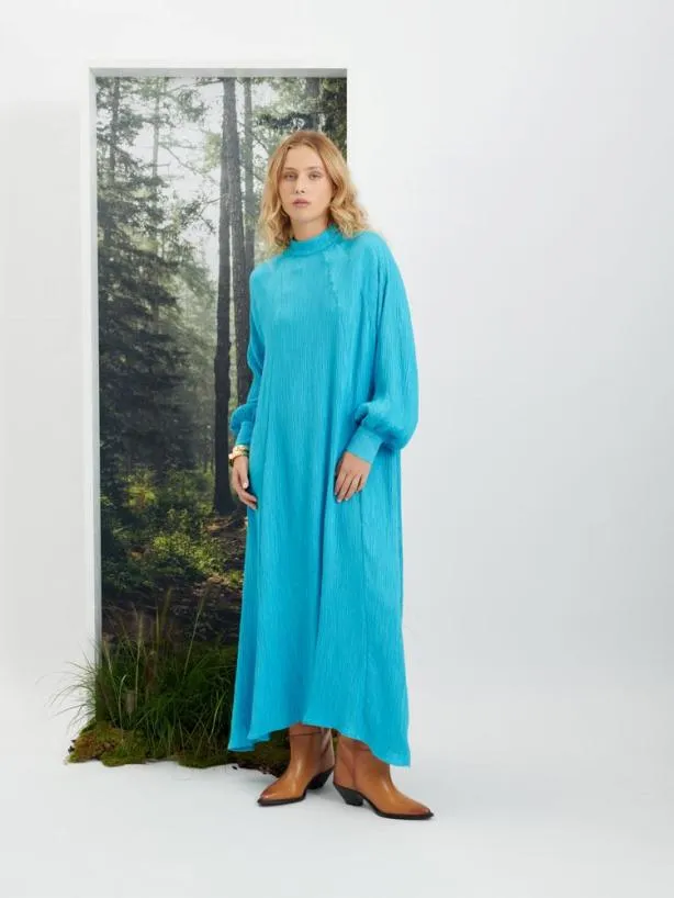 Sister Jane Dresses Womenswear Ghospell Xena Midi Dress Bright Blue