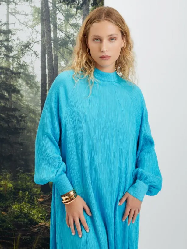 Sister Jane Dresses Womenswear Ghospell Xena Midi Dress Bright Blue
