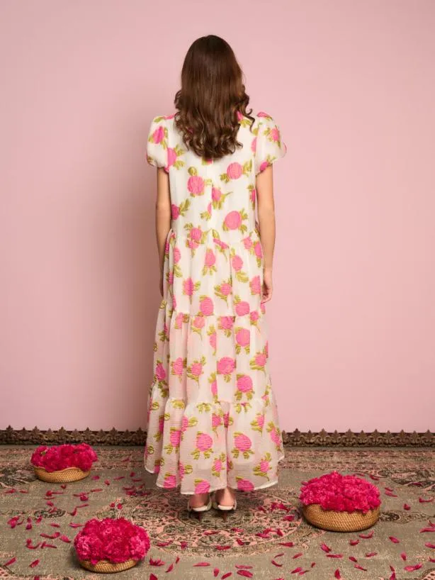 Sister Jane Dresses Womenswear Zinnia Tiered Maxi Dress Pearled White