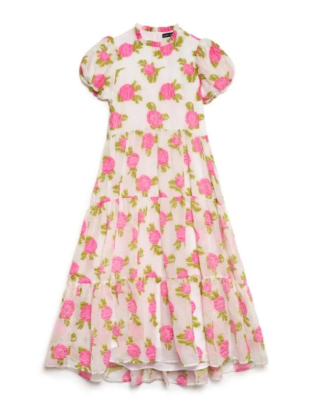 Sister Jane Dresses Womenswear Zinnia Tiered Maxi Dress Pearled White