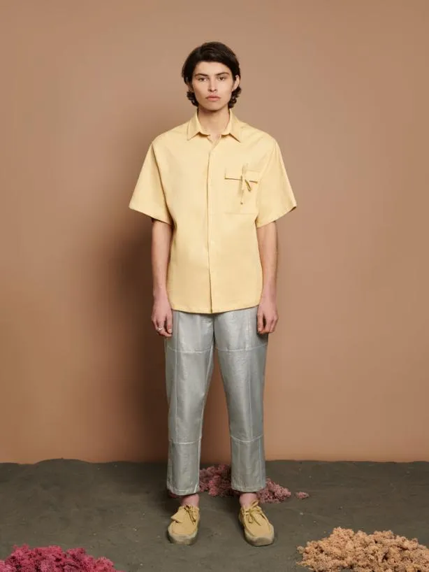 Sister Jane Shirts Menswear Archie Bow Pocket Shirt Pastel Yellow