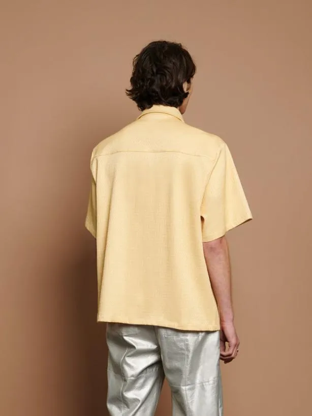 Sister Jane Shirts Menswear Archie Bow Pocket Shirt Pastel Yellow