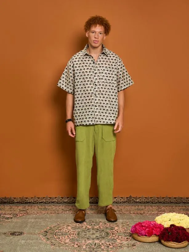 Sister Jane Shirts Menswear Cameron Floral Boxy Shirt Ivory
