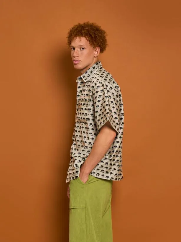 Sister Jane Shirts Menswear Cameron Floral Boxy Shirt Ivory
