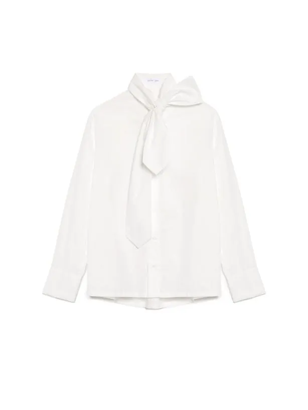Sister Jane Shirts Menswear Miller Bow Shirt Pearled White