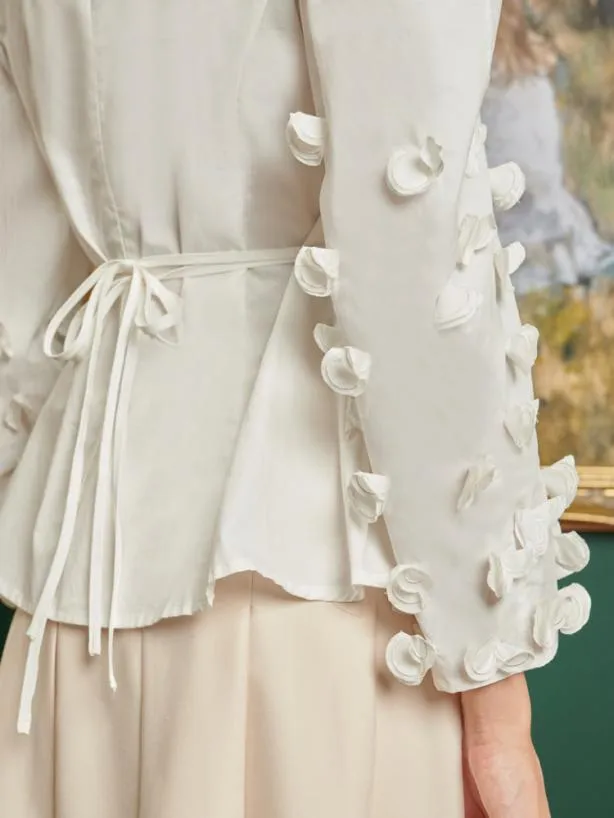 Sister Jane Tops Womenswear DREAM Nouveau Flower Top Pearled White