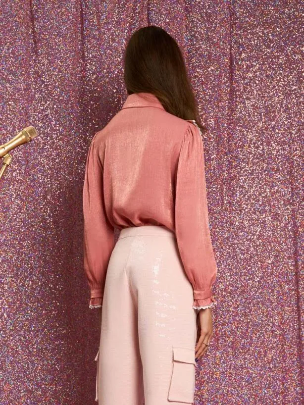 Sister Jane Tops Womenswear Melody Ruffle Blouse Blush Pink