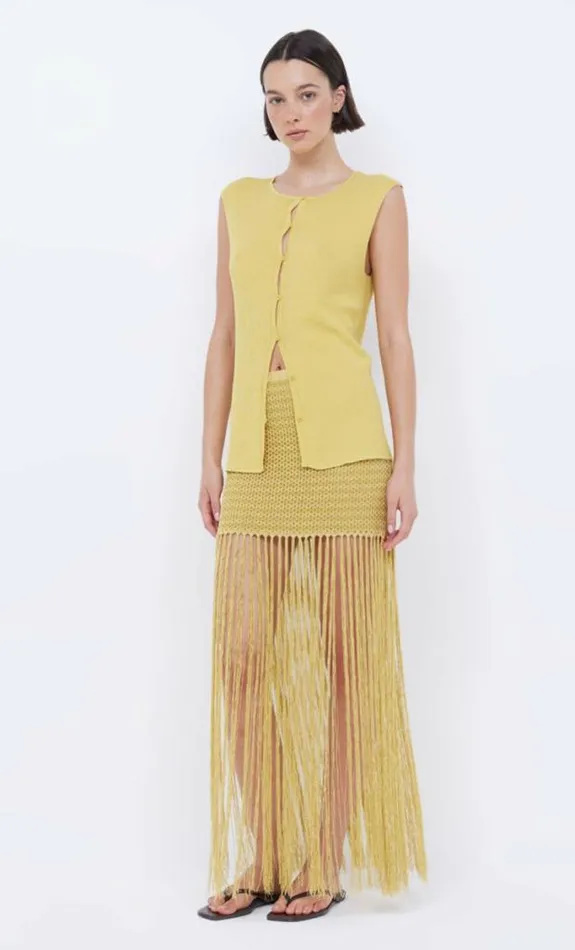 Skirts Shop Bec Bridge Calista Fringe Mini Skirt Citrus