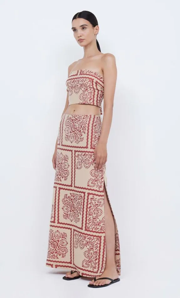 Skirts Shop Bec Bridge Palm Bliss Maxi Skirt Sahara Jacquard