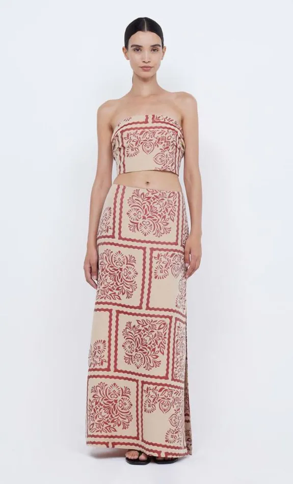 Skirts Shop Bec Bridge Palm Bliss Maxi Skirt Sahara Jacquard