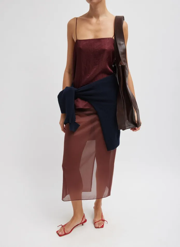 Skirts Women Tibi Sheer Gauze Maxi Pencil Skirt