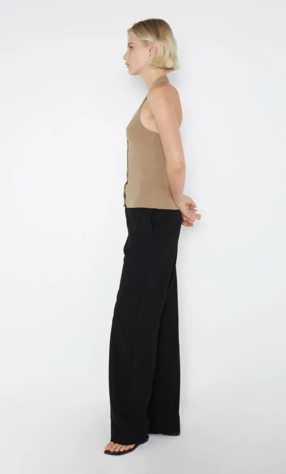 Sleeveless Shop Bec Bridge Amalfi Halter Knit Top Tobacco