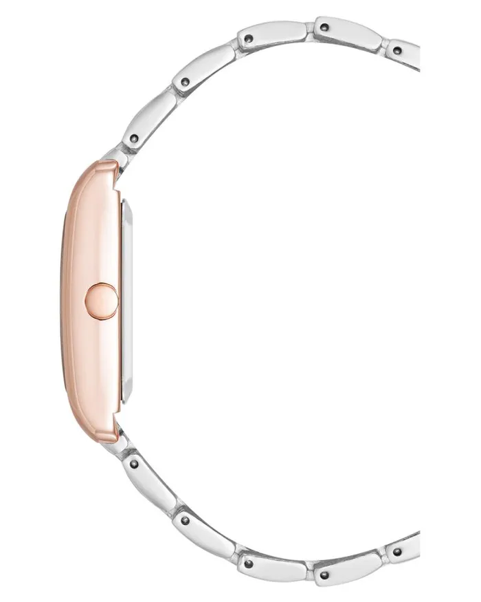 Slim Rectangular Case Watch Rosesilver Women Nine West Straps Slim Rectangular Case Watch Rosesilver Women Nine West Straps
