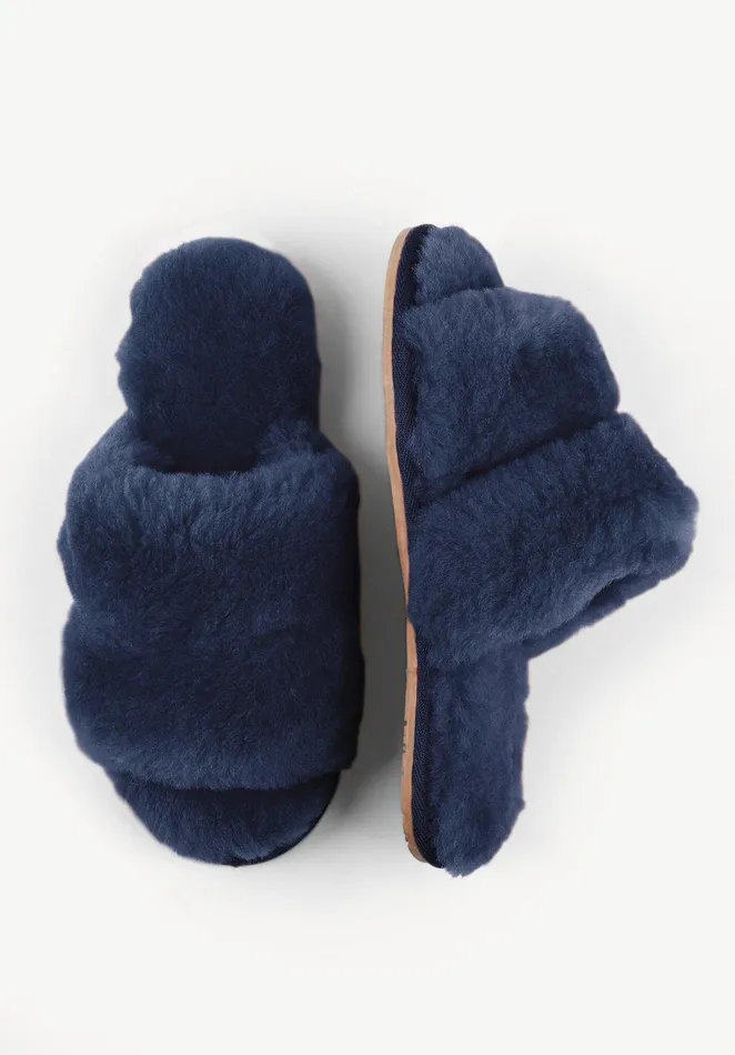 Slippers Women Hush Arundel Shearling Slippers Midnight