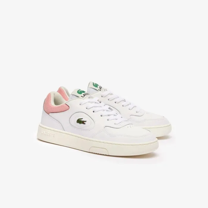 Sneakers Women Lacoste Women039s Lineset Contrasted Leather Sneakers Whitepink B53