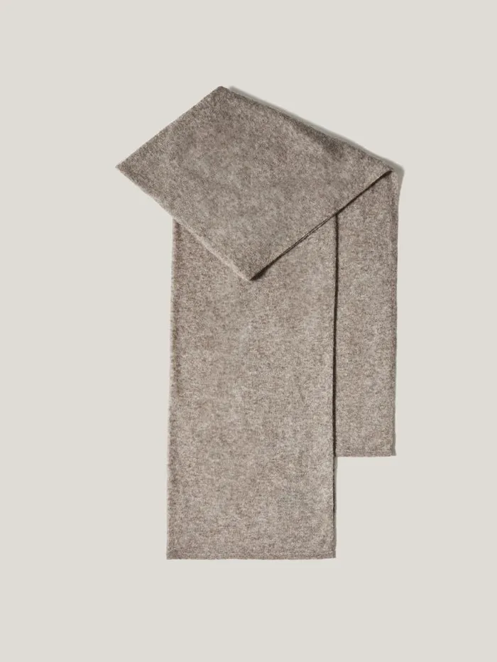 Soft Gauzy Knit Scarf Taupe Women Jigsaw Knitwear and Cashmere