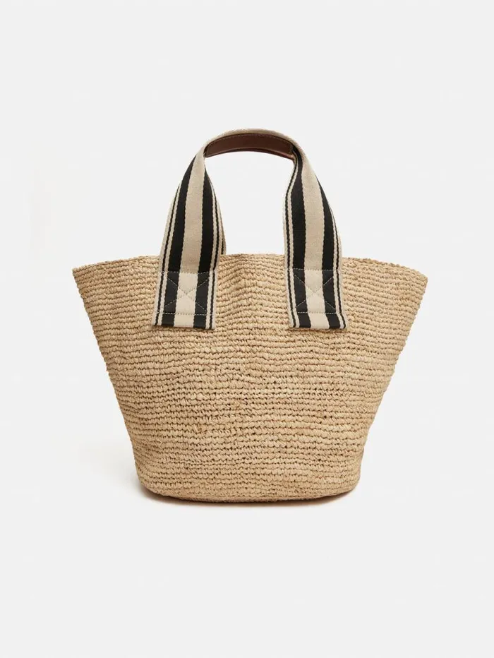 Soft Raffia Tote Natural Women Jigsaw Bags