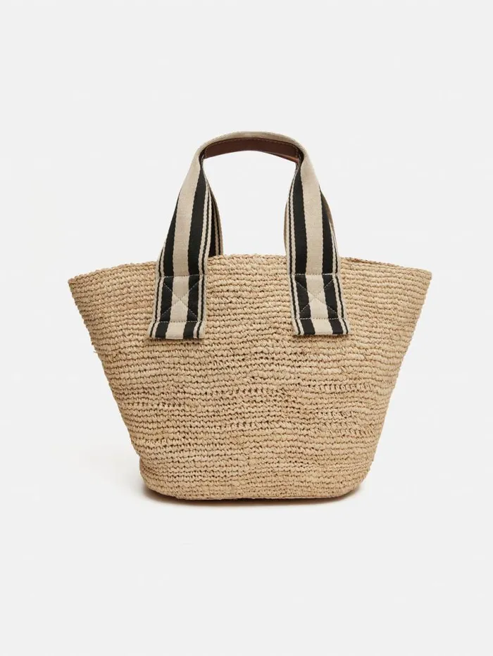 Soft Raffia Tote Natural Women Jigsaw Bags