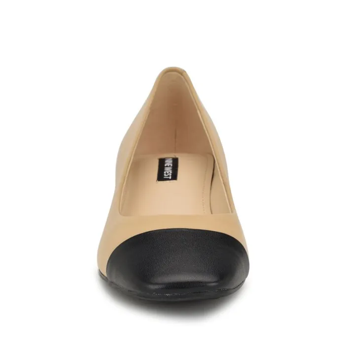 Sophe Cap Toe Pumps Natural Leatherblack Women Nine West Heels Sophe Cap Toe Pumps Natural Leatherblack Women Nine West Heels
