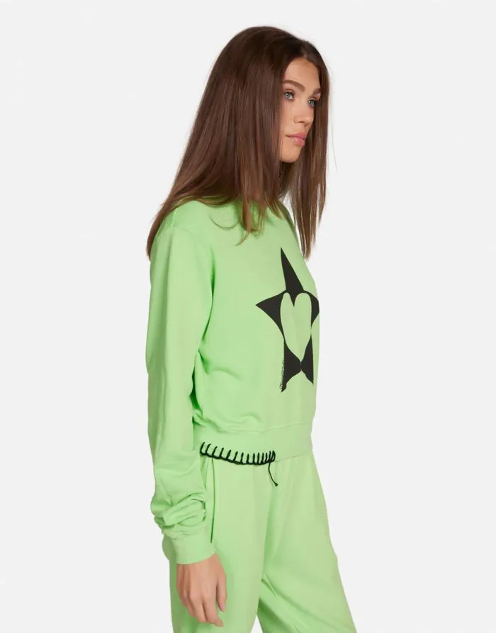 Spalding Love Star Bright Green Women Lauren Moshi Long Sleeve