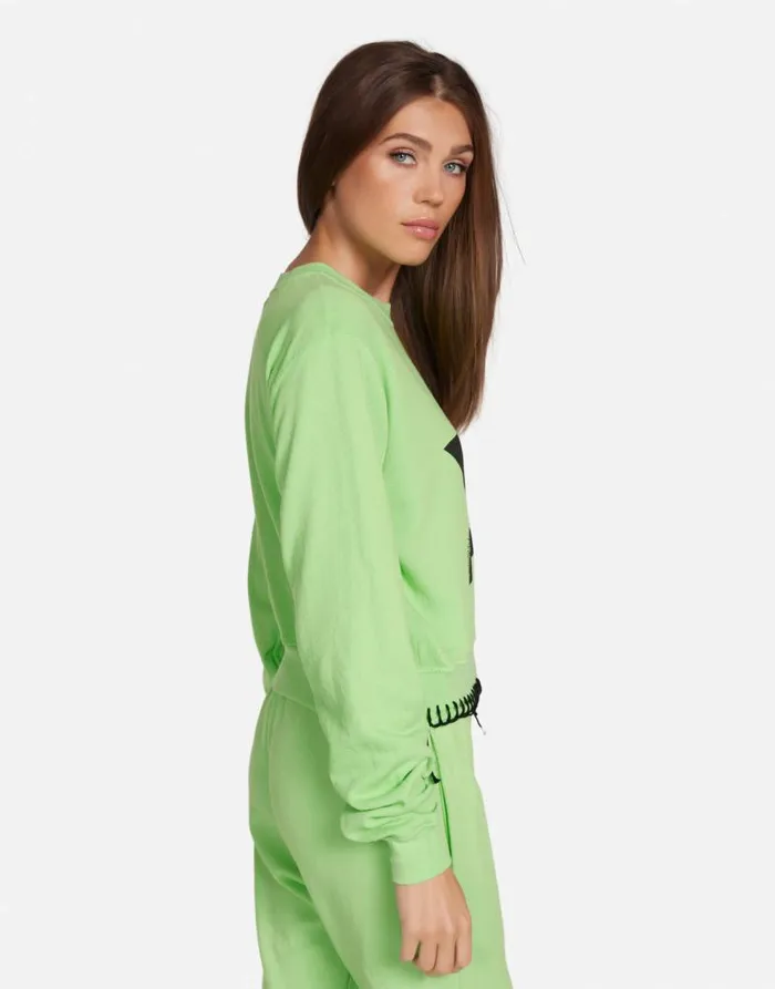 Spalding Love Star Bright Green Women Lauren Moshi Long Sleeve