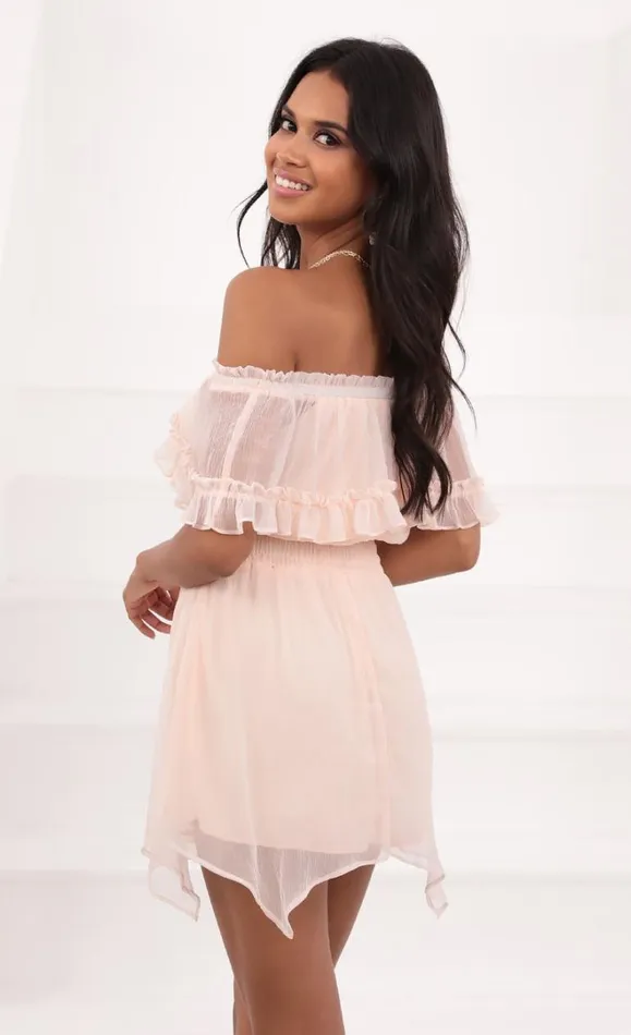 Strapless Chiffon Dress Pink Women LUCY IN THE SKY Mini Dresses Strapless Chiffon Dress Pink Women LUCY IN THE SKY Mini Dresses