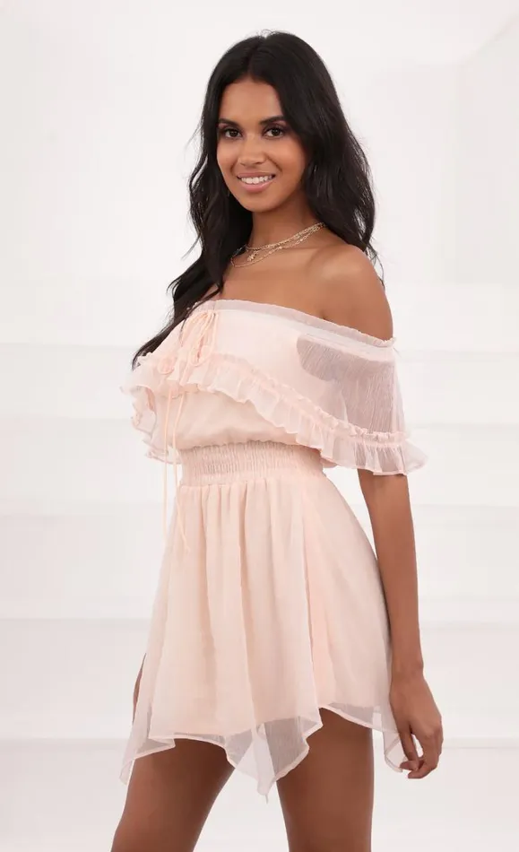 Strapless Chiffon Dress Pink Women LUCY IN THE SKY Mini Dresses Strapless Chiffon Dress Pink Women LUCY IN THE SKY Mini Dresses