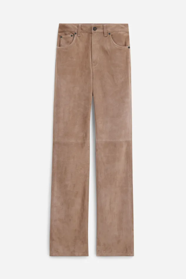 Suede Five Pocket Trousers Cognac Brown Trousers filippak Women Suede Five Pocket Trousers Cognac Brown Trousers filippak Women