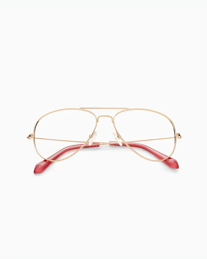 Sunglasses and Eyewear Women Lilly Pulitzer Palm Tree Blue Light Glasses Gold Metallic