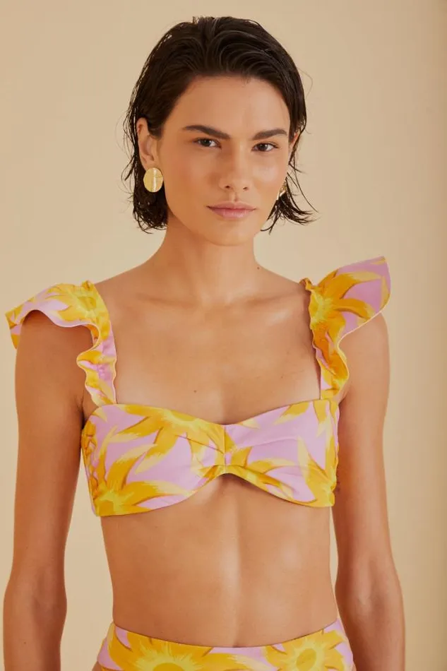 Sunny Side Bandeau Bikini Top Women FARM Rio Bikinis