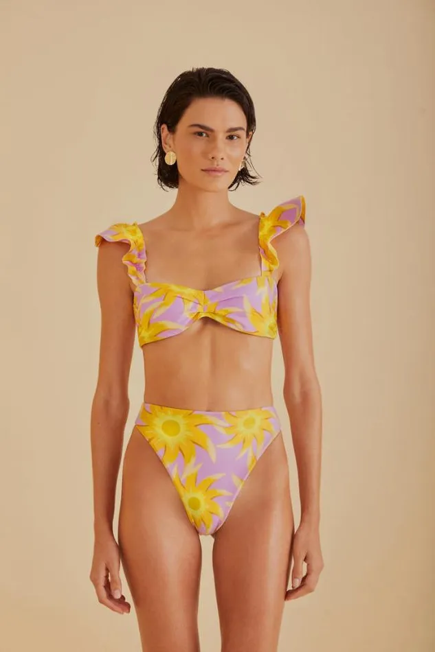 Sunny Side Bandeau Bikini Top Women FARM Rio Bikinis