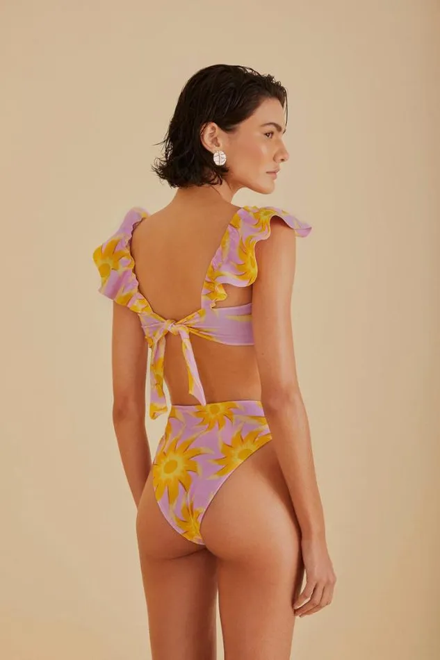 Sunny Side Bandeau Bikini Top Women FARM Rio Bikinis