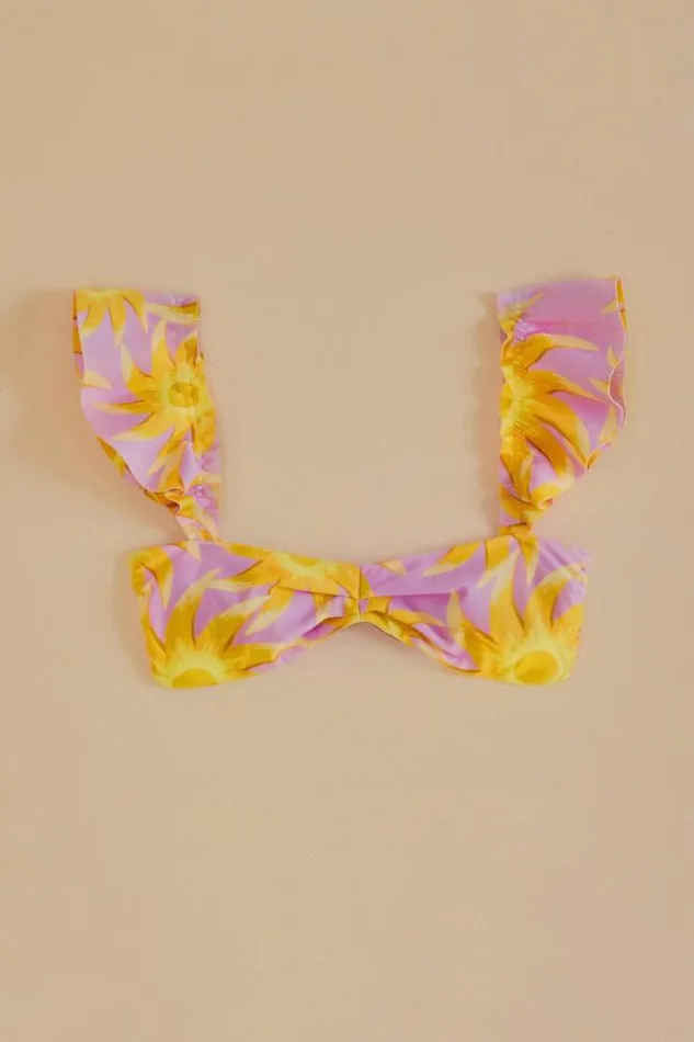 Sunny Side Bandeau Bikini Top Women FARM Rio Bikinis