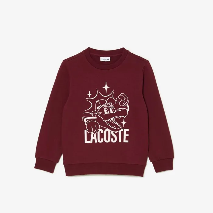 Sweaters and Sweatshirts Kids Lacoste Kids039 Crocodile Print Cotton Sweatshirt Bordeaux Yup Sweaters and Sweatshirts Kids Lacoste Kids039 Crocodile Print Cotton Sweatshirt Bordeaux Yup