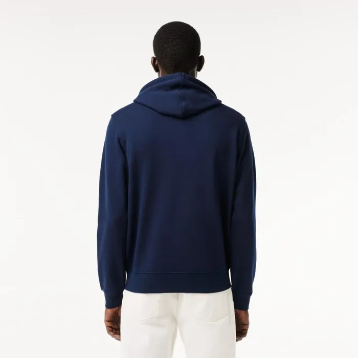 Sweaters and Sweatshirts Men Lacoste Men039s Printed Hoodie Navy Blue 166