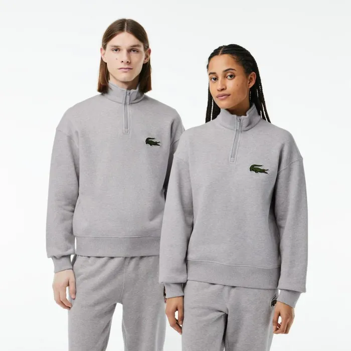 Sweaters and Sweatshirts Men Lacoste Unisex Organic Cotton QuarterZip Sweatshirt Grey Chine Cca Sweaters and Sweatshirts Men Lacoste Unisex Organic Cotton QuarterZip Sweatshirt Grey Chine Cca