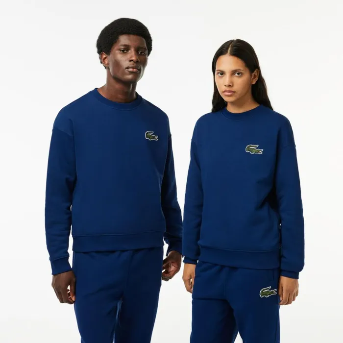 Sweaters and Sweatshirts MenWomen Lacoste Unisex Loose Fit Crocodile Badge Sweatshirt Methylene Blue F9f Sweaters and Sweatshirts MenWomen Lacoste Unisex Loose Fit Crocodile Badge Sweatshirt Methylene Blue F9f