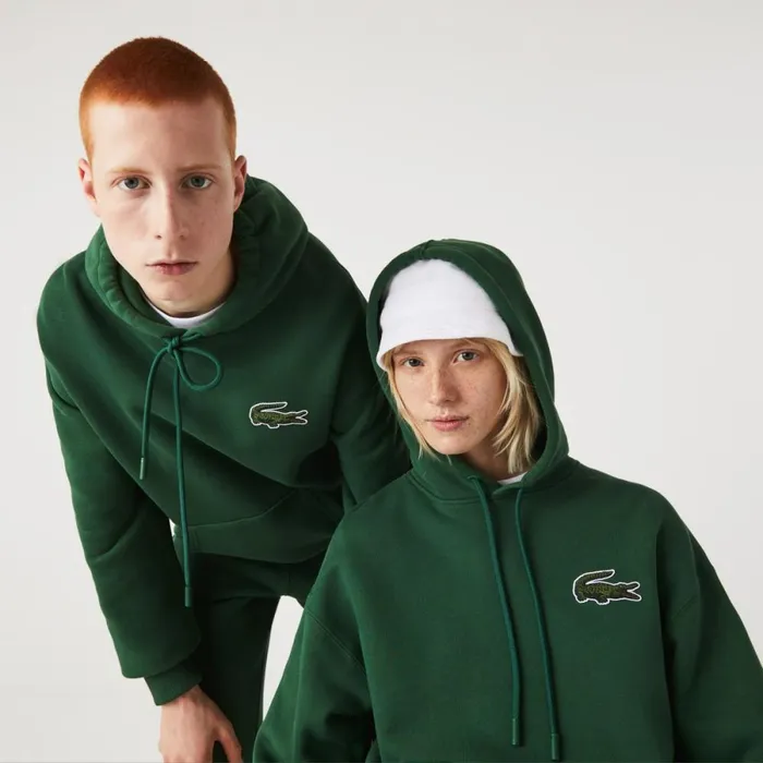 Sweaters and Sweatshirts MenWomen Lacoste Unisex Loose Fit Hoodie Pine Green 132