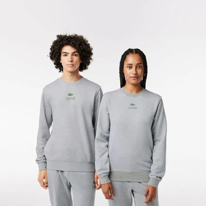 Sweaters and Sweatshirts MenWomen Lacoste Unisex Signature Print Sweatshirt Grey Chine Cca Sweaters and Sweatshirts MenWomen Lacoste Unisex Signature Print Sweatshirt Grey Chine Cca