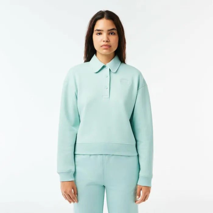 Sweaters and Sweatshirts Women Lacoste Women039s Embroidered Polo Sweatshirt Mint Lgf