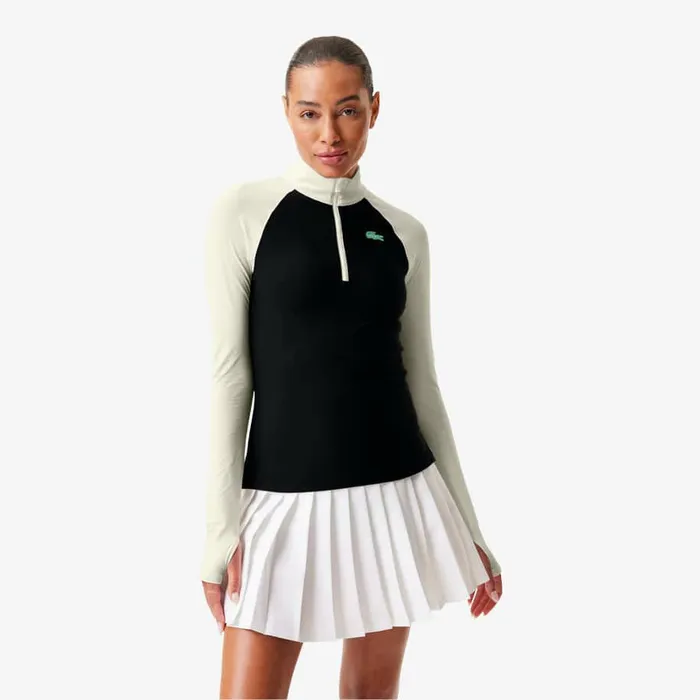 Sweaters and Sweatshirts Women Lacoste Women039s Lacoste X Bandier Pro Fleece QuarterZip Black White 9m0 Sweaters and Sweatshirts Women Lacoste Women039s Lacoste X Bandier Pro Fleece QuarterZip Black White 9m0